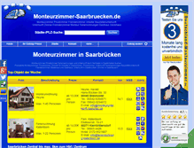 Tablet Screenshot of monteurzimmer-saarbruecken.de